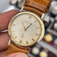 Orologio Vintage 1962 Longines Uomo 17j 370 Gold Filled Quadrante Trapuntato Funzionante Condizioni