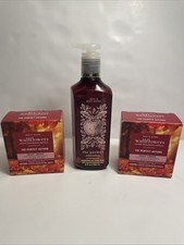 Bath Body Works The Perfect Autumn 3-Pc Set - Gel Soap 2 Wallflower 2-Packs