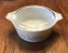 Vintage Pyrex Forest Fancies Mushroom 2 1/2 Qt 2.5 L #475-B Casserole Dish w/Lid