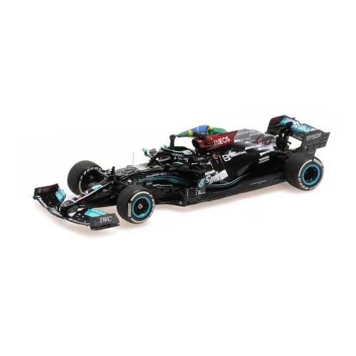 1:43 MINICHAMPS Mercedes W12 Lewis Hamilton Brazilian F1 Gp 2021 410212044 - Immagine 2 di 2