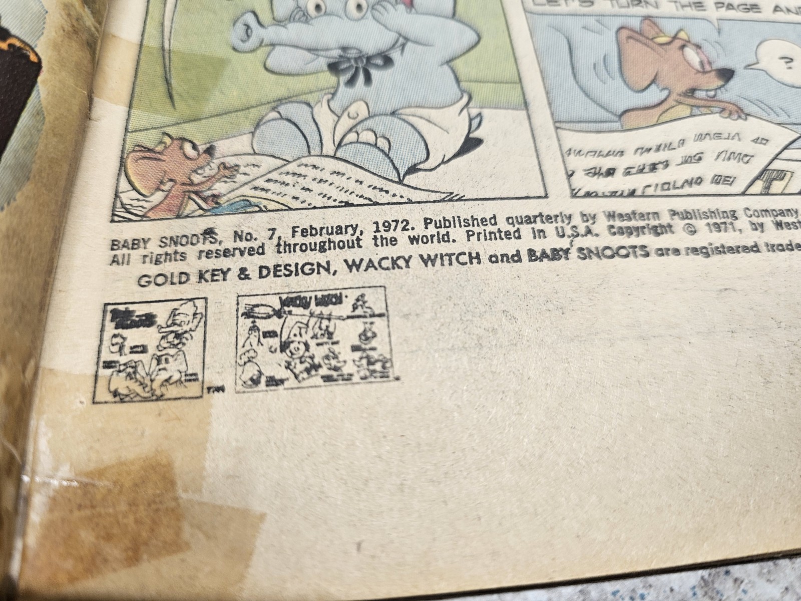 Baby Snoots Comic Book Issue #7 1972 Gold Key