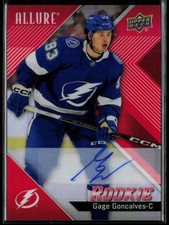 2024-25 Upper Deck Allure Red Rainbow Auto #113 Gage Goncalves RC