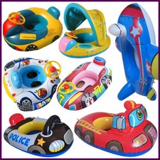 Big Inflatable Baby Swimming Rings Seat Floating Sun Shade Toddler Swim