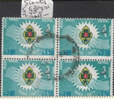 Nepal Scouts SG 354 Block of 4 VFU (5fmm)