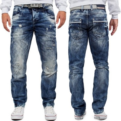 Cipo & Baxx Herren Jeans Freizeit Hose Clubwear Designer Destroyed Übergroß 