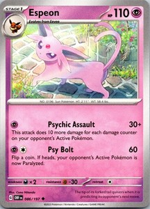 Espeon 086/197 Obsidian Flames Uncommon