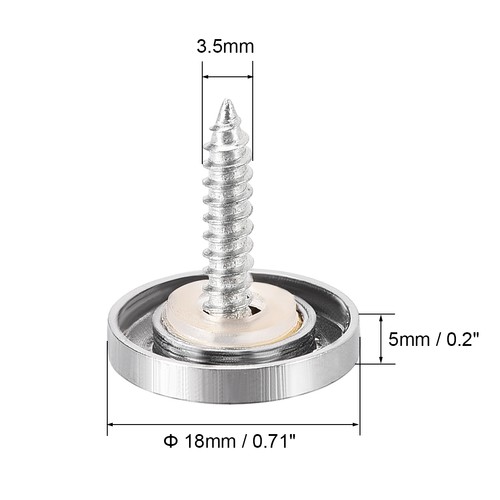 Specchio Viti,Galvanostegia,Luminoso Argentato 18mm/0.71" Ottone 12pz - Foto 2 di 5