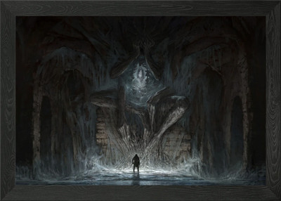 Crypt Framed Wall Art Poster Canvas Print Picture
