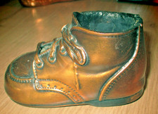 Vintage Bronze Single Baby Shoe 2