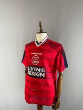Vintage Umbro Mens 1903 Aberdeen Scotland Football Soccer T-Shirt Size L Red