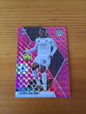 2020-21 Panini Mosaic Lucien Agoume Spezia Calcio Sevilla Pink 13/25 Rookie RC