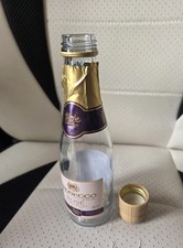 Small Decorative Clear Prosecco Glass Empty Bottle 200ml + Lid Craft Collectable