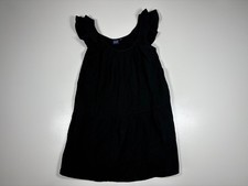 Gap Tank Dress Womens Petite Small Black Ruffle Sleeve Summer Casual