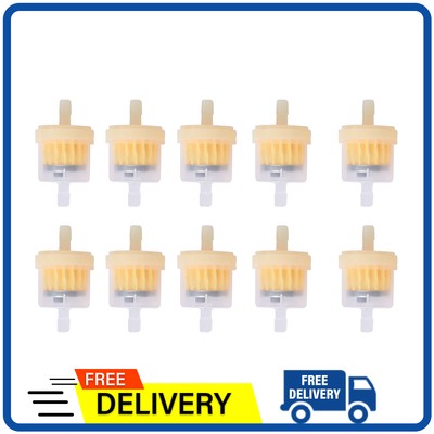 10x Motorcycle Motorbike Inline Fuel Filter Universal For 6mm-7mm Large Pipes