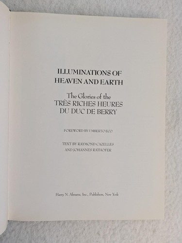 Cazelles & Rathofer ILLUMINATIONS OF HEAVEN AND EARTH Duc De Berry 1988 Abrams - Picture 5 of 11