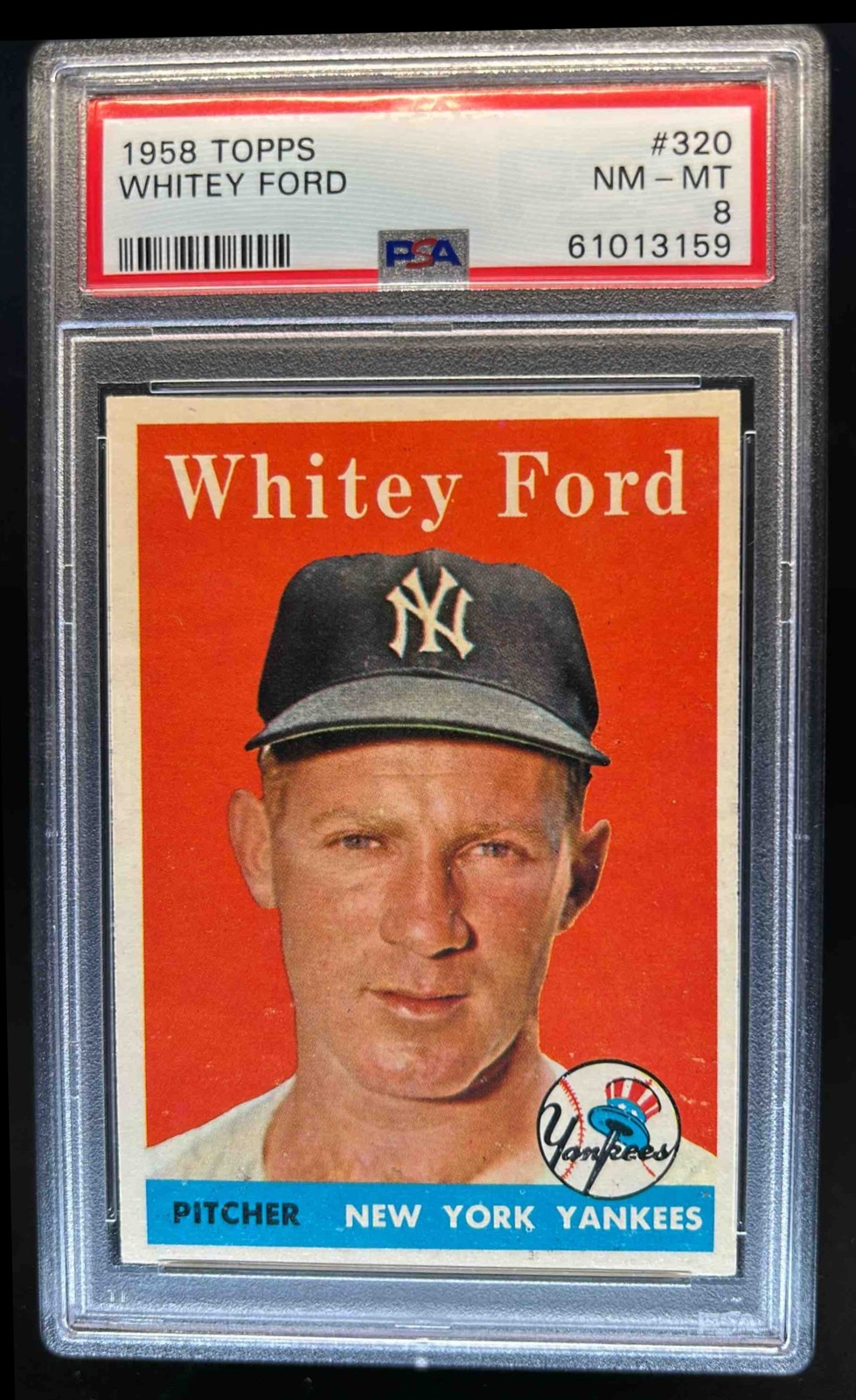 1958 Topps Whitey Ford #320 Yankees PSA 8