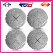 Pre Cut Tennis Ball Glides for Walkers and Furniture Legs Gray 4 Pack
