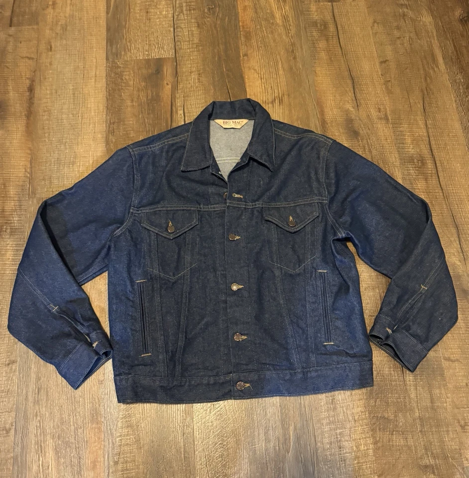 Chaqueta vaquera Big Mac vintage de trabajo con botones azul, años 80/90 Foto 2 de 4