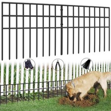 42.5ft L x 13in H Animal Barrier Fence, 30 Panels No Dig Garden Fence for D...