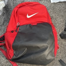 Nike Brasilia Unisex Extra Large Polyester Backpack with Ventilated Pocket, Red