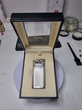 Dunhill Unique Silver Plated Lighter In Excellent Condition with Box