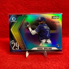 2022 Bowman Chrome Scouts Top 100 / Vidal Brujan RC #BTP-29 Aqua Refractor /125