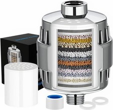 20 Stage Shower Filter for Hard Water - 99 Removal High Output Shower Head