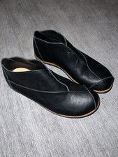 CYDWOQ Handmade Leather Black Boots Booties 38.5 8.5 USA Rare Find New WO Box