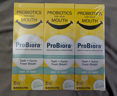 ProBiora Oral Probiotic Chewable Tablets Hint of Mint 30 Count Fresh Breath