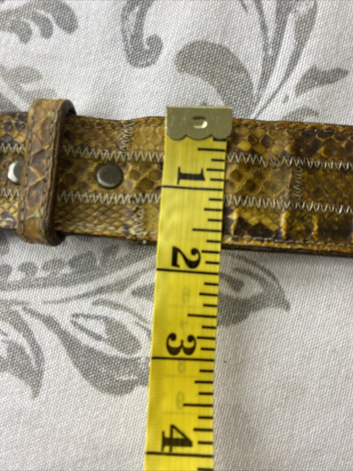 Vintage Python 70s Patchwork Belt Hippie Boho Sty… - image 10