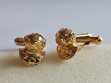 Gold Plated DeepSea Diver Helmet Cufflinks small Gift Box.Nautical Theme.