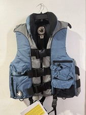 Body Glove 14270-M-BLUGRY2 Angler Fishing Vest, USCG Approved, Lightweight Soft