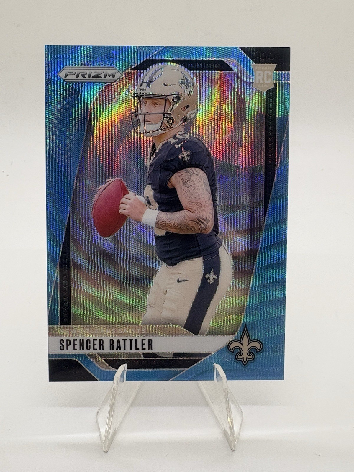 2024 Panini Prizm - Rookies Spencer Rattler #388 Blue Wave Prizm /230 RC