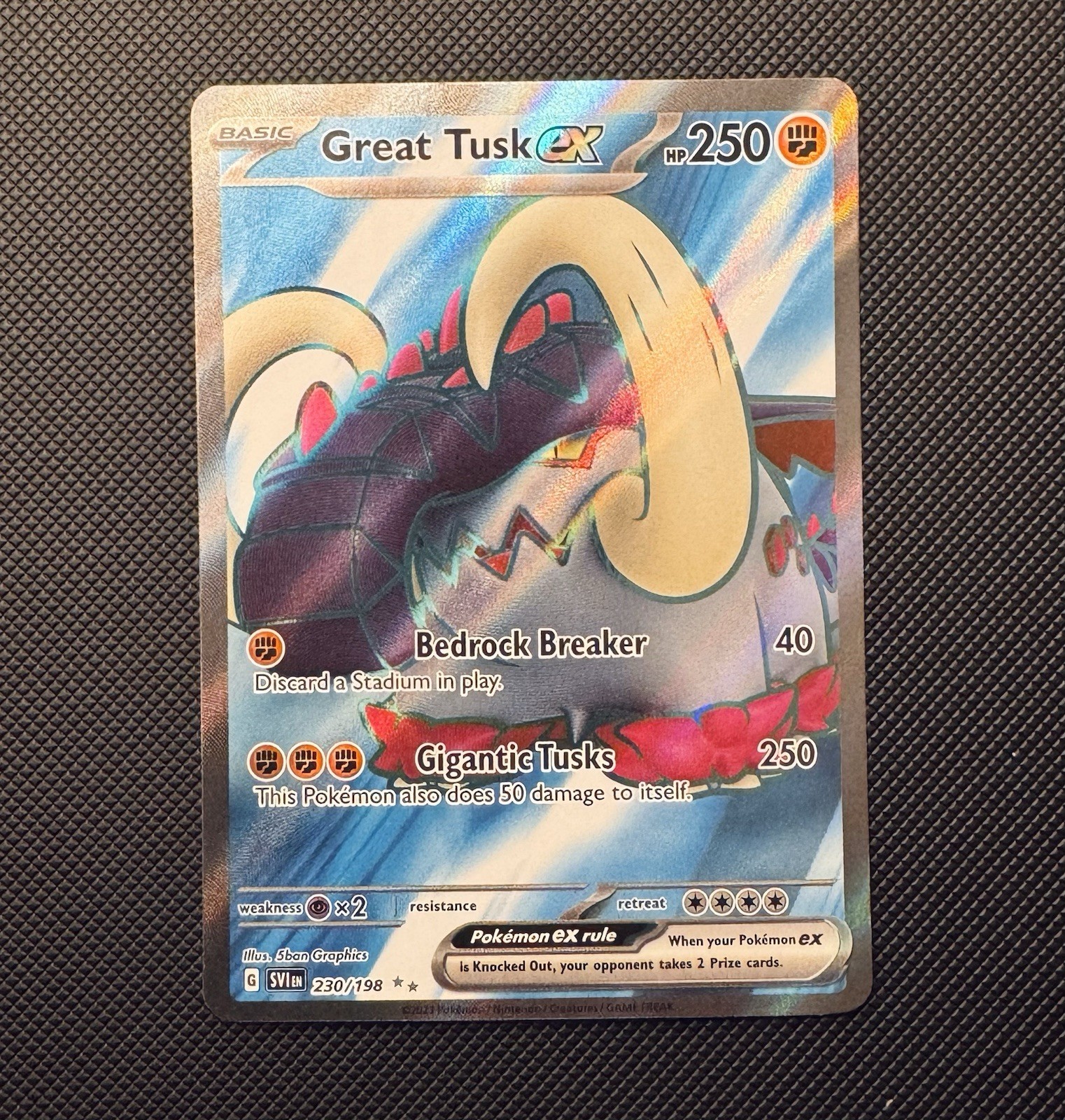 Great Tusk ex - 230/198 (Holo) SV01: Scarlet & Violet Base Set Pokemon TCG NM/M
