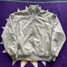 Vintage 90s Golfing Jacket Windbreaker Men’s Small Tan Bomber Zip Golf USA Made