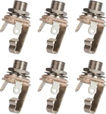 Switchcraft Output Jack, Mono, Long Thread - 6 Pack