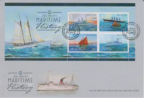 GB Isle of Man 2015 Maritime History/J Halsall/Paintings/Art SG MS2000 FDC SHIPS