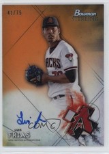 2021 Bowman Sterling Prospect Orange Refractor 41/75 Luis Frias Auto 1mg2