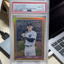 Bowman Gold Refractor Aaron Judge #91B-AJ 1991 Bowman Insert Yankees MLB