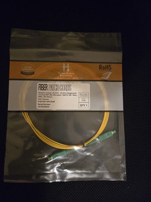 Fiber Optic Patch Cord SC/APC to SC/APC Simplex Single-Mode  6ft  Paq  of 10