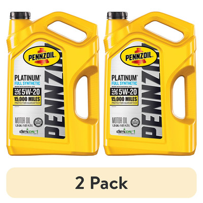 (2 pack) Pennzoil Platinum Full Synthetic 5W-20 Motor Oil, 5-Quart