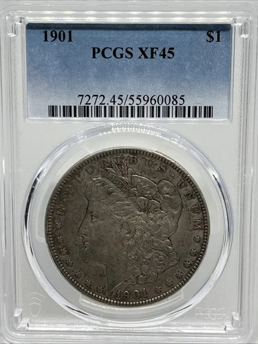 1901 Morgan Dollar XF45 PCGS 90% Silver Philadelphia