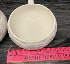 Vtg SECLA Portugal White Cabbage Leaf Soup Bowls Mugs - Set of 2 - MINT No Chips — photo 8