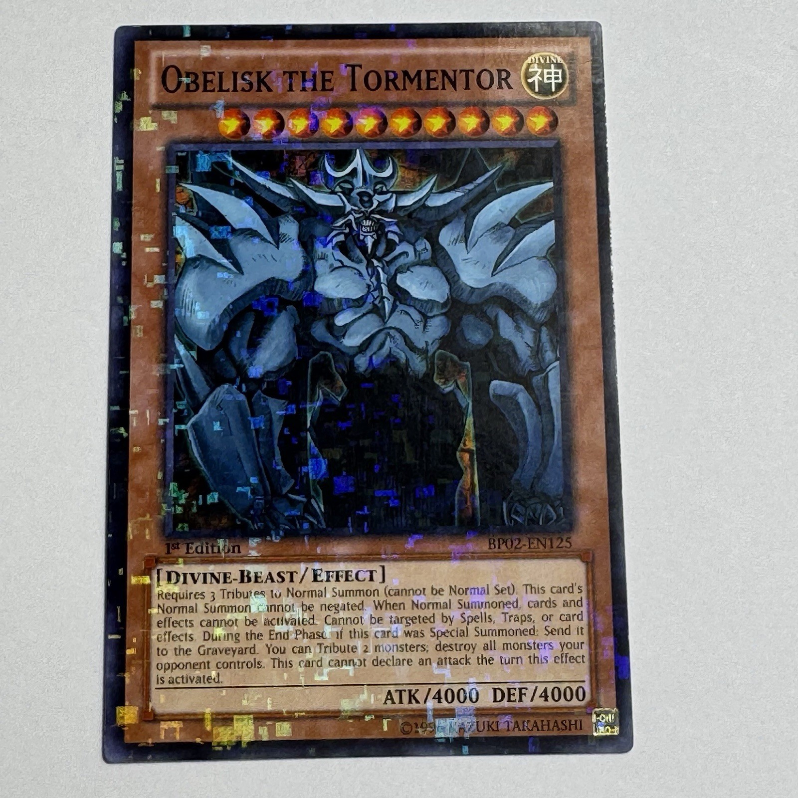Obelisk the Tormentor BP02-EN125 (YuGiOh Battle Pack 2: War of the Giants) — is it worth grading?