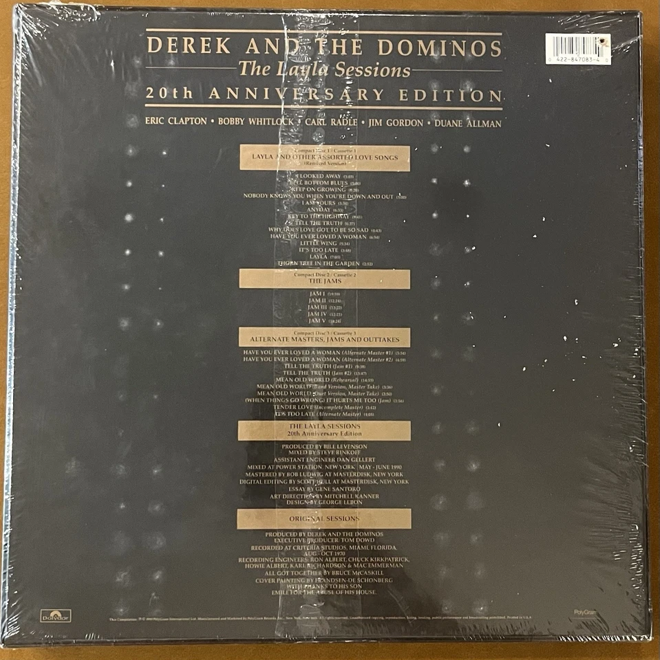 Derek & The Dominos The Layla Sessions 20th Anniv. 3x Cassette Box (1990) SEALED - Image 2 of 3