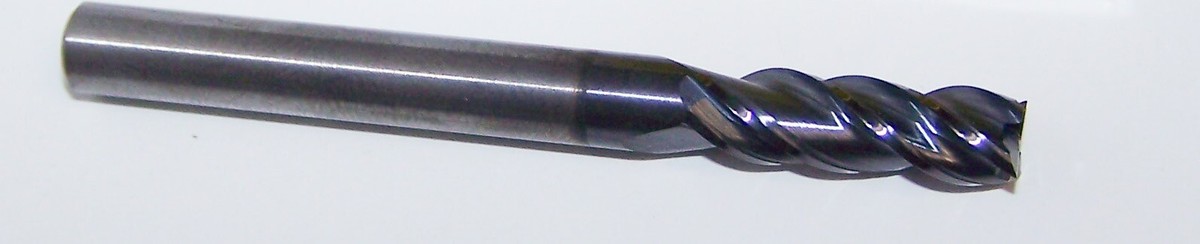 Carbide End Mill for Hardened Steel 10mm Diameter 4 Flute F-NaNo Coated