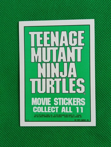 Topps Teenage Mutant Ninja Turtles TMNT Movie Cards Sticker 1x New Wax Pack 1990 - Picture 9 of 14