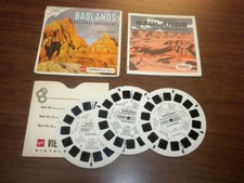 BADLANDS NATIONAL MONUMENT SOUTH DAKOTA - A 489 Viewmaster 3 reels PACKET SET