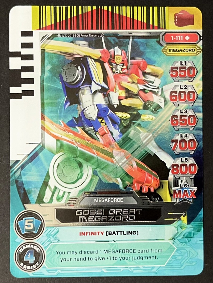 2013 Rare Power Rangers Action Card Game Holofoil Gosei Great