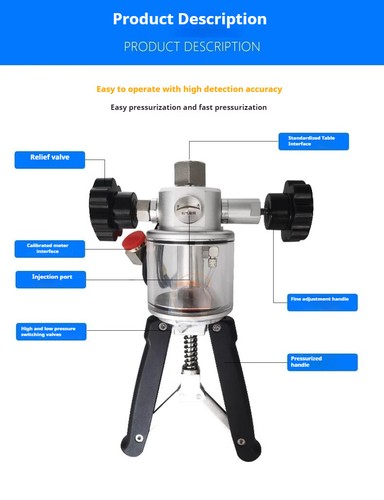 Hand Clamp Pressurized Pump Calibrator Testing Pressure Calibration Pumps - Afbeelding 6 van 15